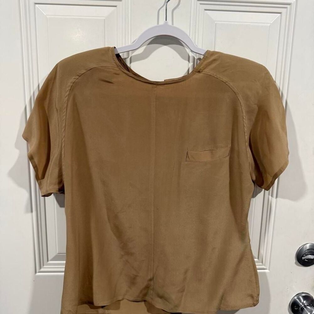 Unbranded Women's Tan and Brown Blouse
